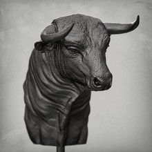 spanish fighting bull bust sculpture art decor toro lidia bravo spain corrida 3d modelo imprimir busto statue printable toros sculptures 3d print model - Mito3D