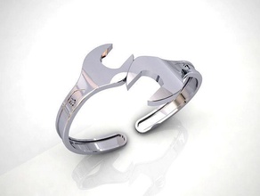 spanner bracelet jewelry silver fashion man woman unisex jewel printable bracelets 3d print model - Mito3D