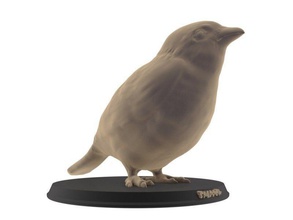 spatz druckbar niedlich vogel wild tier säugetier real realistisch natur spielzeug spielzeuge statue kunst skulpturen 3d print model - Mito3D