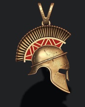 spartalı kask kolye yunan sparta antik yunanistan korint bronz gladyatör savaşçı zırh savaş asker roma ordu wepon kalkan kılıç dövüşçü eski takı kolyeler 3d print model - Mito3D