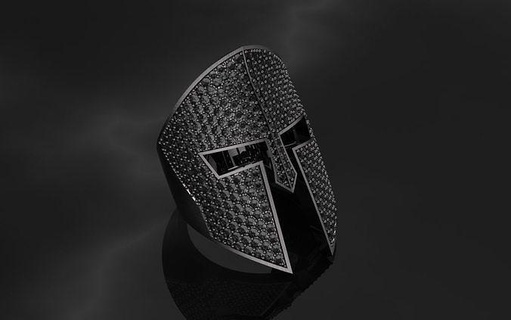 spartanisch Helm Ring Schmuck 3d 513 Gladiator Ringe Juwelen Mode Militär Silber druckbar römisch stl 3dm drucken Diamant brillant 3d print model - Mito3D
