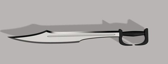 spartan inspired sword cosplay 3dprint blade roman greek weaponry gladiator bladed weapon warrior armor hobby diy 3d print model - Mito3D