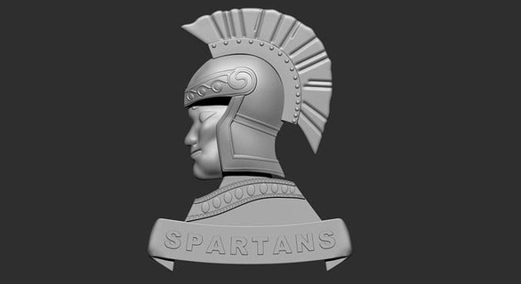 spartans gold art sculpture religion spartan espartano war 300 movie warrior gladiator silver armor illustration knight 3d print model - Mito3D