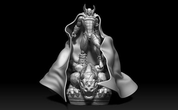spawn gothic statue hell demon hero superhero antihero toys game movie cartoon collectibles figurine sculpture satan harbinger creature games 3d print model - Mito3D