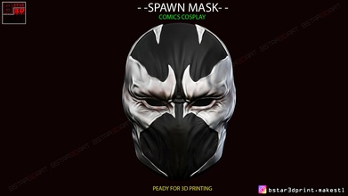 spawn comics mask helmet super hero venom cosplay halloween toys image marvel ironman captain hulk accessories games 3d print model - Mito3D