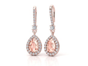 spe001 jewelry pendant gem luxury precious gold jewel platinum zennio earrings 3d print model - Mito3D