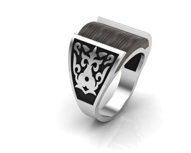 especial anillo joya hombres joyería plata hombre turco pendientes 3d print model - Mito3D