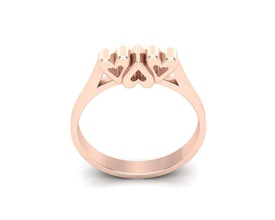 especial mulheres anel coração jóias jóia de prata ouro da forma mulher a moda sterling brilhantes casamento anéis 3d print model - Mito3D