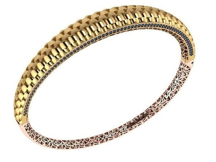 spécial 3d conception 3ddesing 3dmodel or argent bracelet bijoux gemme nouveaubracelet luxe anneaux collier boucle d'oreille mode bracelets 3d print model - Mito3D