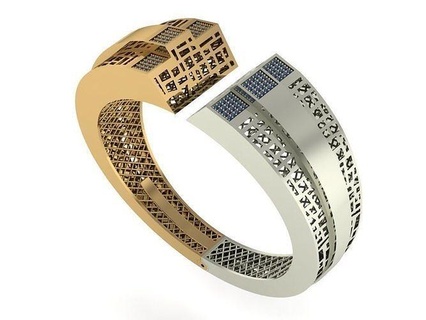 especial 3d stl Projeto Bracelete prata pulseiras ouro jóia acessório 3ddesint joalheria joias luxo joia modelos pulseira tendência diamantes neackle anel brinco 3d print model - Mito3D