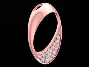 special diamond lady pendant 3208 jewelry fashion accessories gold woman women design pendants 3d print model - Mito3D