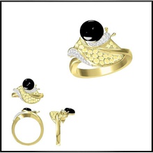 speciali anelli donna gioielli cam personalizzati 3dm anello di fidanzamento stampabile matrimonio file stl tapper baguette 3d print model - Mito3D