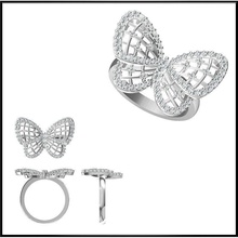 jcd format special rings women rhinoceros 3d jewelry design custom 3dm engagement ring printable wedding stl file tapper baguette 3d print model - Mito3D