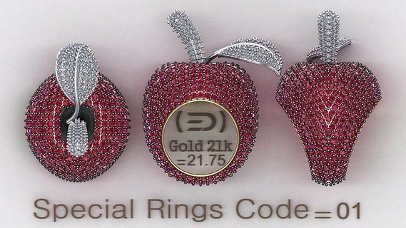 especial anillos oro plata joyería Boda compromiso joya anillo 3d print model - Mito3D