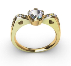 Besondere Frau ring Schmuck Juwel gem Hochzeit genial Mode-ring Diamant-ring diamond Silber gold - Armband Saphir Ohrring engagement Ringe 3d print model - Mito3D