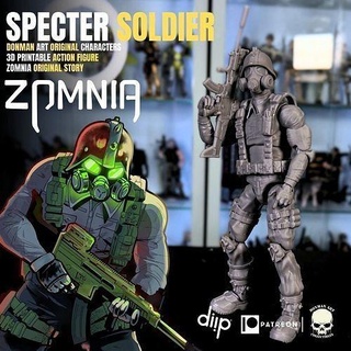 spettro soldato originale 3d stampabile pieno azione figura gi Joe articolato classificato meraviglia leggende zombie militare esercito Giochi giocattoli 3d print model - Mito3D