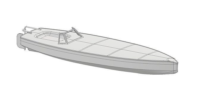 velocità barca motoscafo nave verricello plastica rc assemblaggio lego colla mare fiume corsa ruscello attrezzature giochi giocattoli 3D print model - Mito3D
