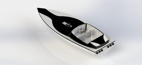 velocità barca isolato acciaio viaggio contemporaneo smaltato mare natura oceano acqua 3d stampante 3dprinter motoscafo giochi giocattoli 3d print model - Mito3D