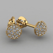 sfera stl gioielleria stampabile diamanti oro argento gemma zircone elegante brillante moda bellezza zaffiro platino orecchini rubino diamant 3d print model - Mito3D
