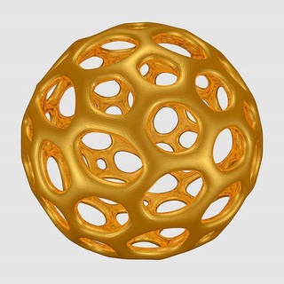 sfera palla voronoi gratuito 3d Stampa modello ktkill cnc prototipazione fantasia stl obj fbx Scarica cerchio scultura wireframe arte sculture 3d print model - Mito3D