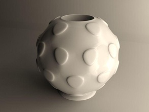sphere flowerpot 2 big house flower flowers decor decoration design vase artchallenge dae 3d print model - Mito3D