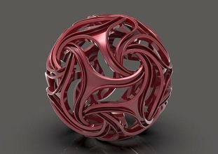 intervalo esfera resumo anel arte símbolo bola geométrico geometria esférico decoração arquitetura formato matemático 3d print model - Mito3D