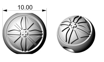 esfera talón agujero in medio ofertas oferta pelotas joyería joya esposas 3d print model - Mito3D