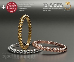 spheres eternity stackable printable ring pack wedding band dainty stack diamond luxury royal stacking unique sphere gold 3dmodel jewelry rings package 3d print model - Mito3D