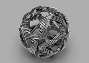 küre bölgesi sembol Öz geometri geometrik şekil dekor dekorasyon mimari heykel Yazdır küresel yazdırılabilir form top Sanat matematiksel 3d print model - Mito3D