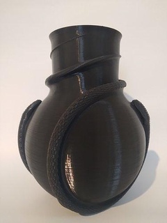 spherical snake vase printable reptile art house decor 3d print model - Mito3D