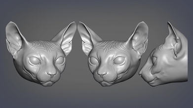 sfenks kedi mühür 3d mısır tanrılar yavru antik heykel mistik hayvan takı maskot mum hobi kendin yap 3d print model - Mito3D