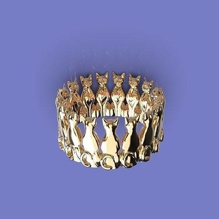 esfinge gato anillo 3d imprimible modelo joyería joya oro plata cnc 3dprinted Moda diseño señales impresión prototipos anillos delicado 3d print model - Mito3D