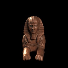 sphinx statue of ägyptisch pharao ägypten dekoration skulptur dekor bildhauerei design figur statuette kunst realistisch zahl körper metall löwe mythos tier ornament uralt skulpturen 3d print model - Mito3D