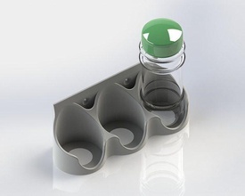 würzen krug kaffee gestell montiert halter unterstützung 3d gedruckt küche lebensmittel getränk pfeffer kraut salz mauer flasche hobby diy 3d print model - Mito3D