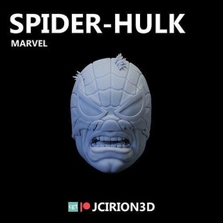 spider hulk personalizado cabeza araña casco maravilla historietas juegos juguetes 3d print model - Mito3D