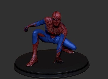 spider-man 3d print model spider man mode hero art sculptures printing prototyping printable statue sterling silver diamond ring journal 3d print model - Mito3D