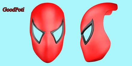 masque spider-man v3 jeux-jouets 3ds obj stl l'araignée l'homme le casque de marvel dc la bande dessinée jeu film 3d modèle d'impression l'impression imprimable jeux les jouets d'autres 3d print model - Mito3D