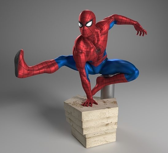 spider man pronto impressão escultura estátua esculpir arte figura histórias quadrinhos homem aranha esculturas 3D print model - Mito3D