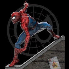 spider man estátua 3d impressão pronto aranha homem aranha super heroi peter parker spiderverse milhas maravilha quadrinhos mcu pose anatomia arte esculturas 3d print model - Mito3D