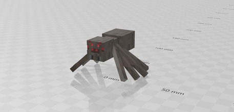 spider minecraft eyes 3d monster monsters gloss realistic unrealengine4 art 3d print model - Mito3D