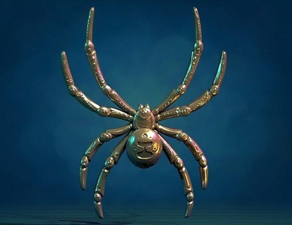 spider insect creepy relief arachnid art sculptures 3d print model - Mito3D