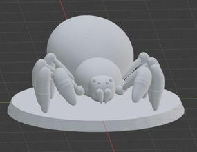 araña kumo taratect animal naturaleza criatura invertebrado mítico dibujos animados arte esculturas 3d print model - Mito3D