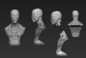 araignée homme corps filme escultura busto fanart art sculptures 3d print model - Mito3D