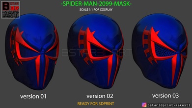 araña hombre 2099 máscara spider casco maravilla historietas escarlata cosplay juguete cabeza cara veneno dc juegos juguetes traje 3d print model - Mito3D
