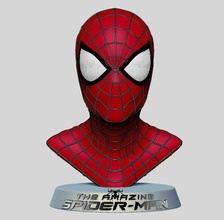 spider man high spiderman amazing theamazingspiderman 3dprint highdetail art design head bust stlfile zbrush statue sculpture games toys 3d print model - Mito3D