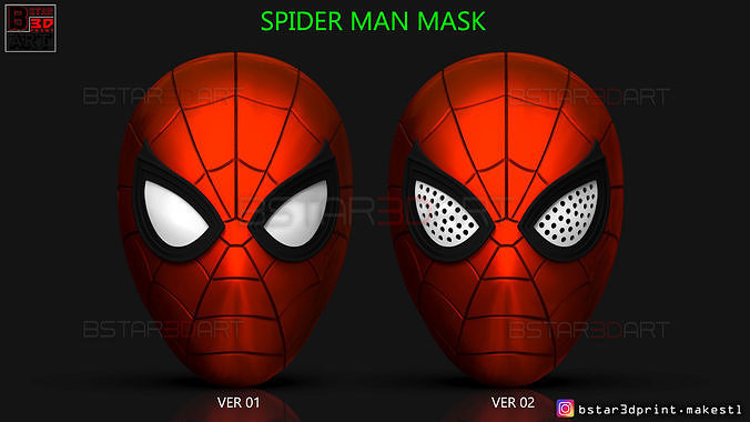 spider man mask - marvel comics cosplay scarlet helmet toy head face venom dc spiderman spidermancosplay spidermanmask games toys 3D print model - Mito3D