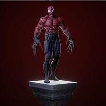spider man toxin sculpture art spiderman statue 3d print model - Mito3D