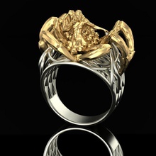 spider ring gioielli anello stampabile gioiello la sterlina di stampa argento moda e bellezza web rete net magia stregoneria vedova oro anelli 3d print model - Mito3D