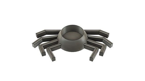 spider shaped candle holder halloween small plastic 3d 3dprint decor house fall night 3d print model - Mito3D