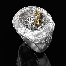tela de araña en forma anillo la joyería oro imprimible moda el platino plata gem los anillos web spiderweb 3d print model - Mito3D